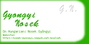 gyongyi nosek business card